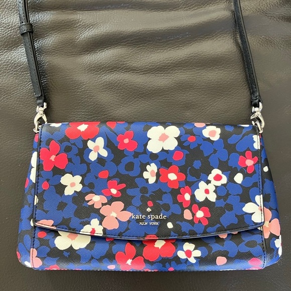 Like New Kate Spade Floral Convertible Crossbody Bag - Picture 2 of 8